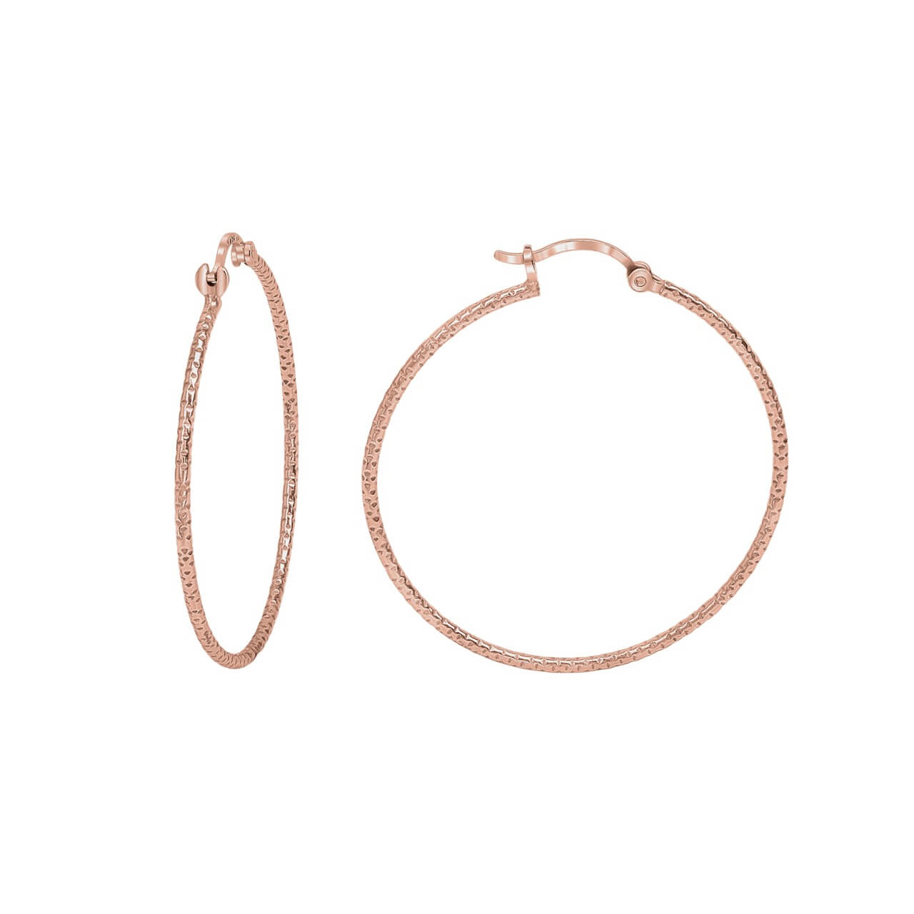 Schmuck Creolen Ohrringe Damen 925 Silber rotvergoldet 4,0cm 4,0cm, 1 Paar günstig kaufen