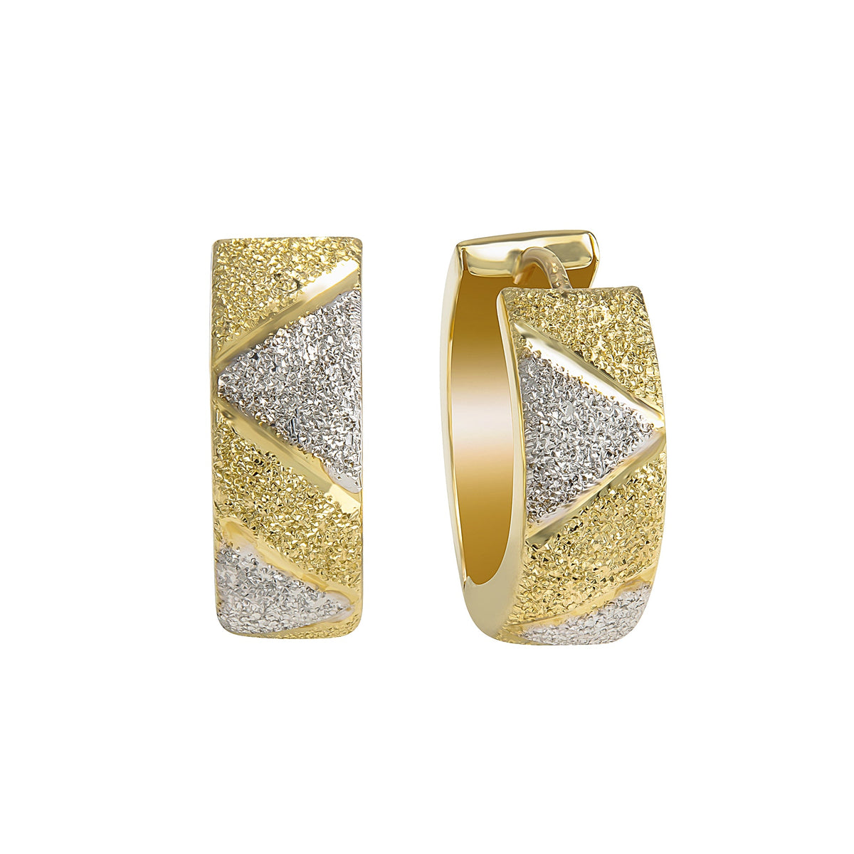 Ohrringe 333/- Gold rhodiniert (teil) 1,5cm ohne