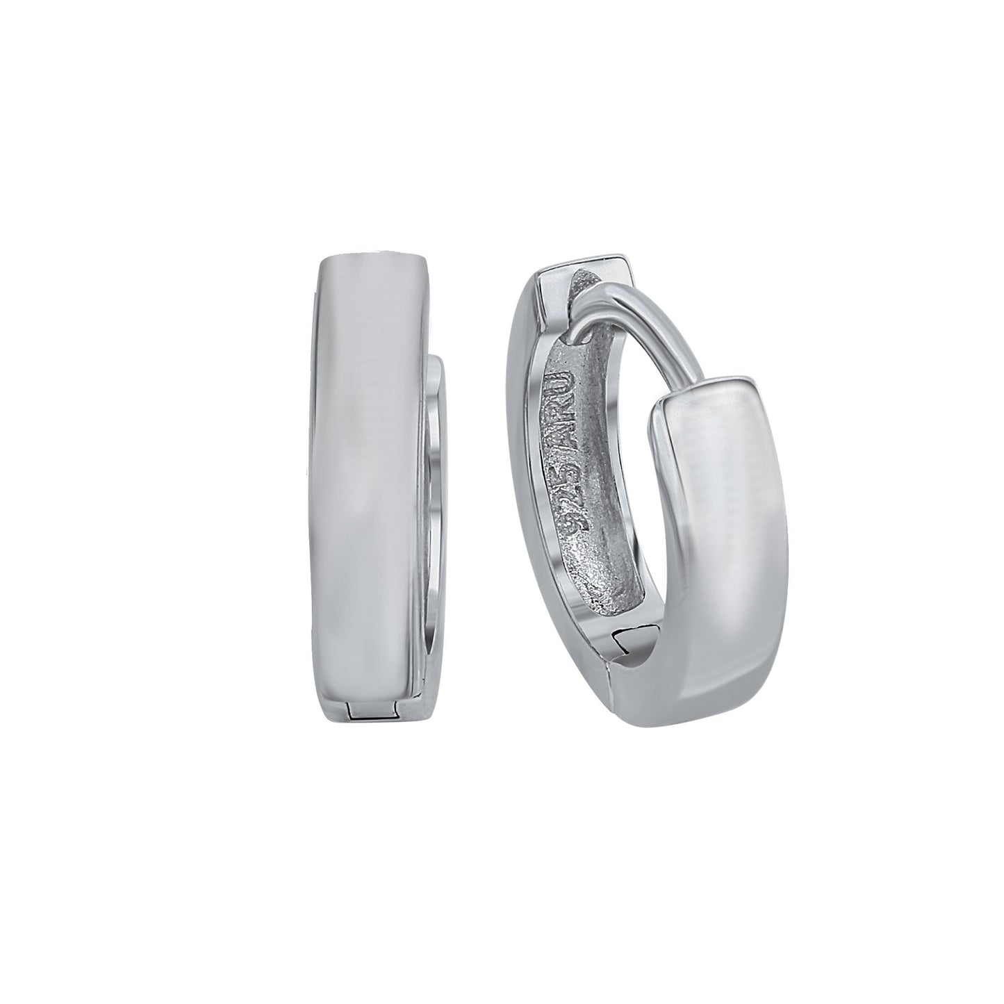 Creolen 925/- Sterling Silber rhodiniert 1,3cm