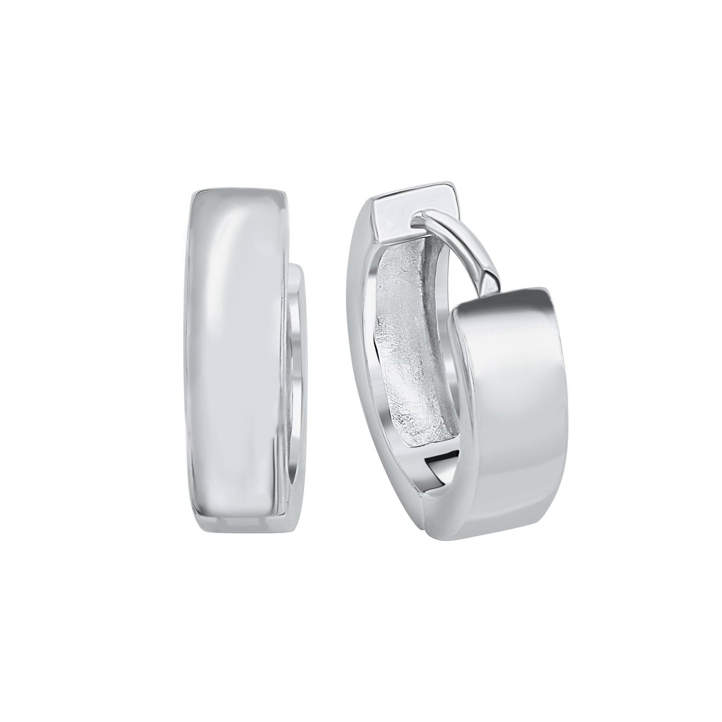 Creolen 925 Silber rhodiniert 925/- Sterling Silber rhodiniert 1,4cm
