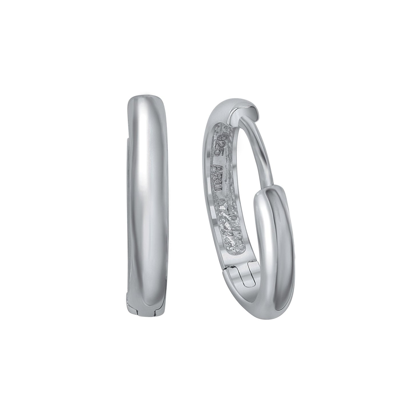 Creolen 925 Silber rhodiniert 925/- Sterling Silber rhodiniert 1,6cm