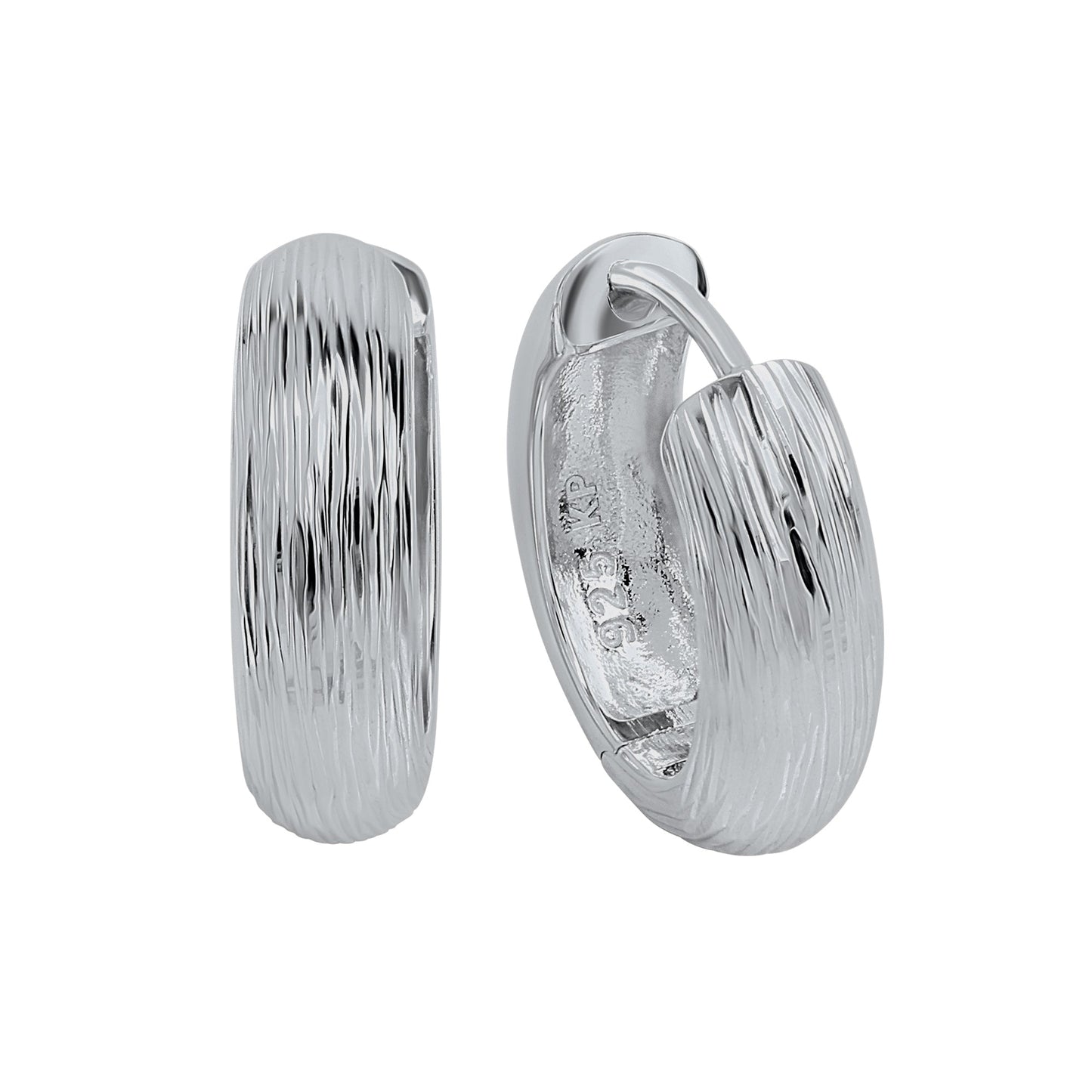 Creolen 925/- Sterling Silber rhodiniert 1,6cm