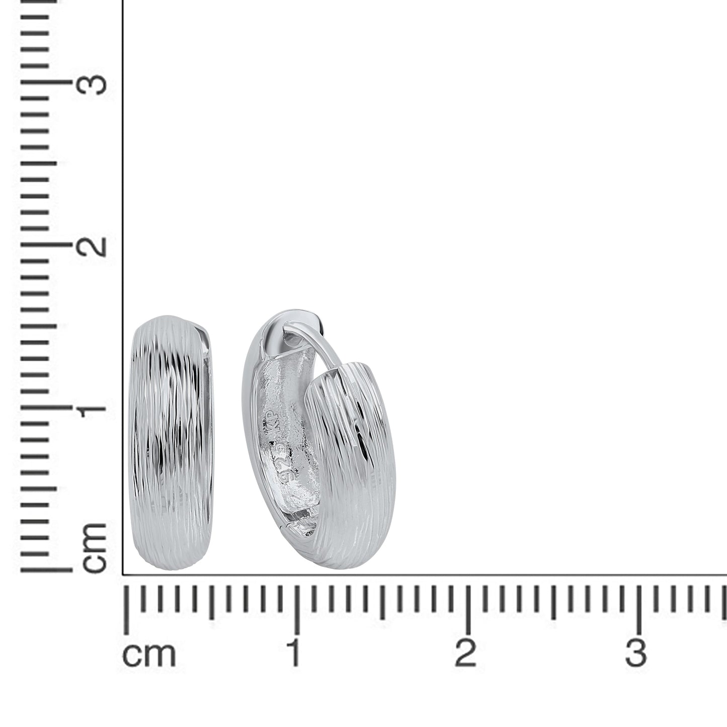 Creolen 925/- Sterling Silber rhodiniert 1,6cm