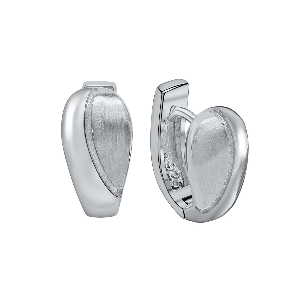Creolen 925/- Sterling Silber rhodiniert 1,2cm ohne Stein