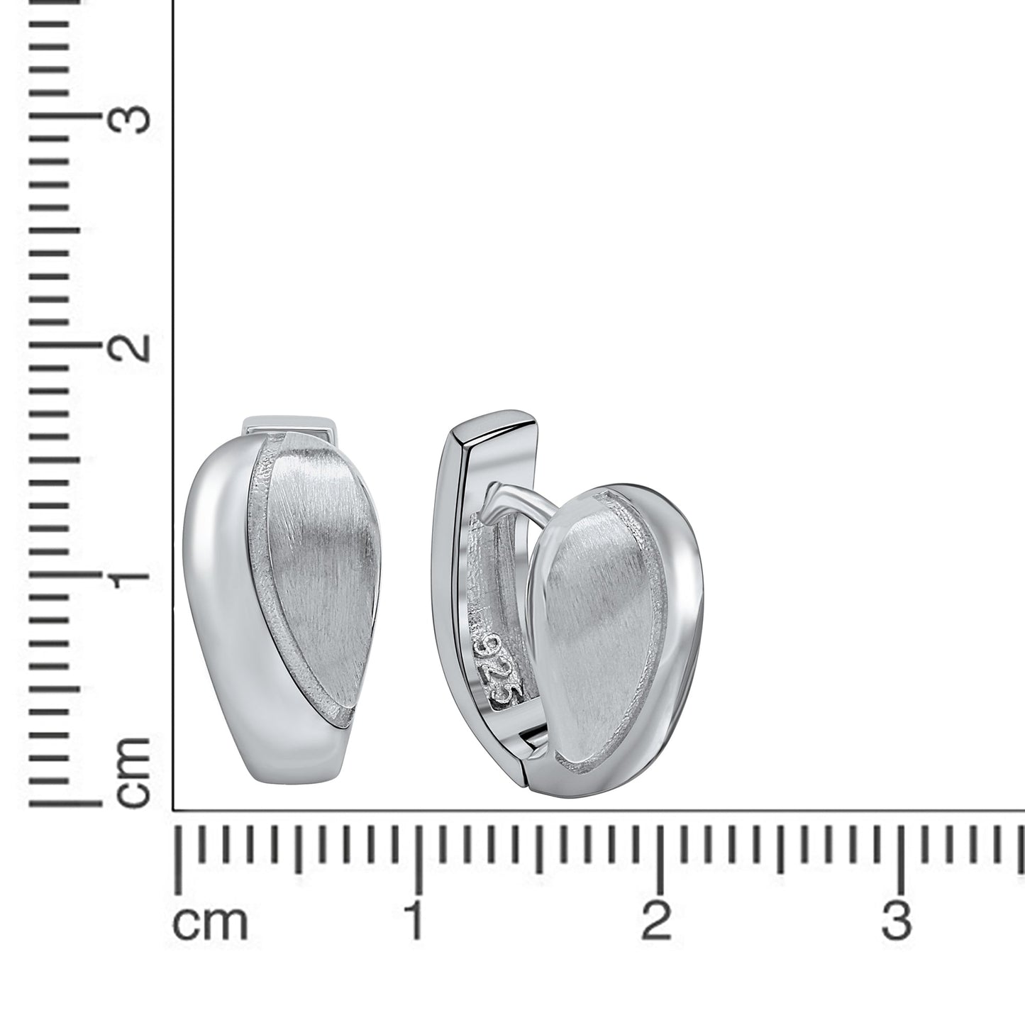 Creolen 925/- Sterling Silber rhodiniert 1,2cm ohne Stein