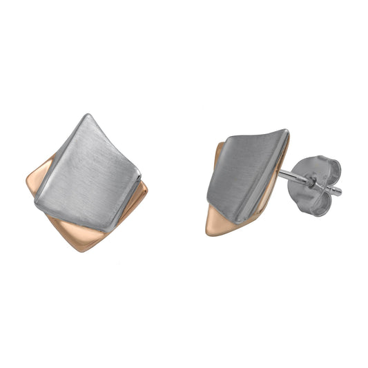 Celesta Silber -Damen-Ohrringe aus 925 Sterling Silber rhodiniert und rosé-vergoldet