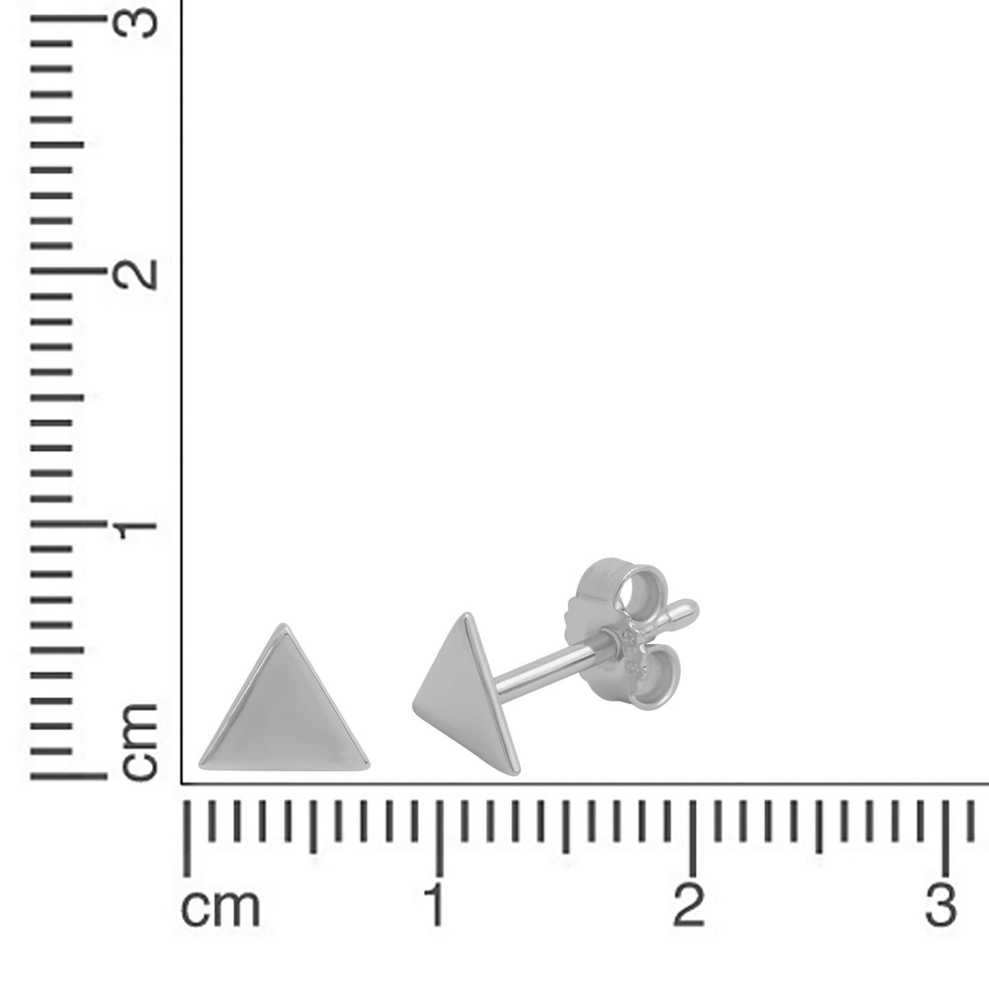 Ohrstecker 925/- Sterling Silber rhodiniert 1,0cm