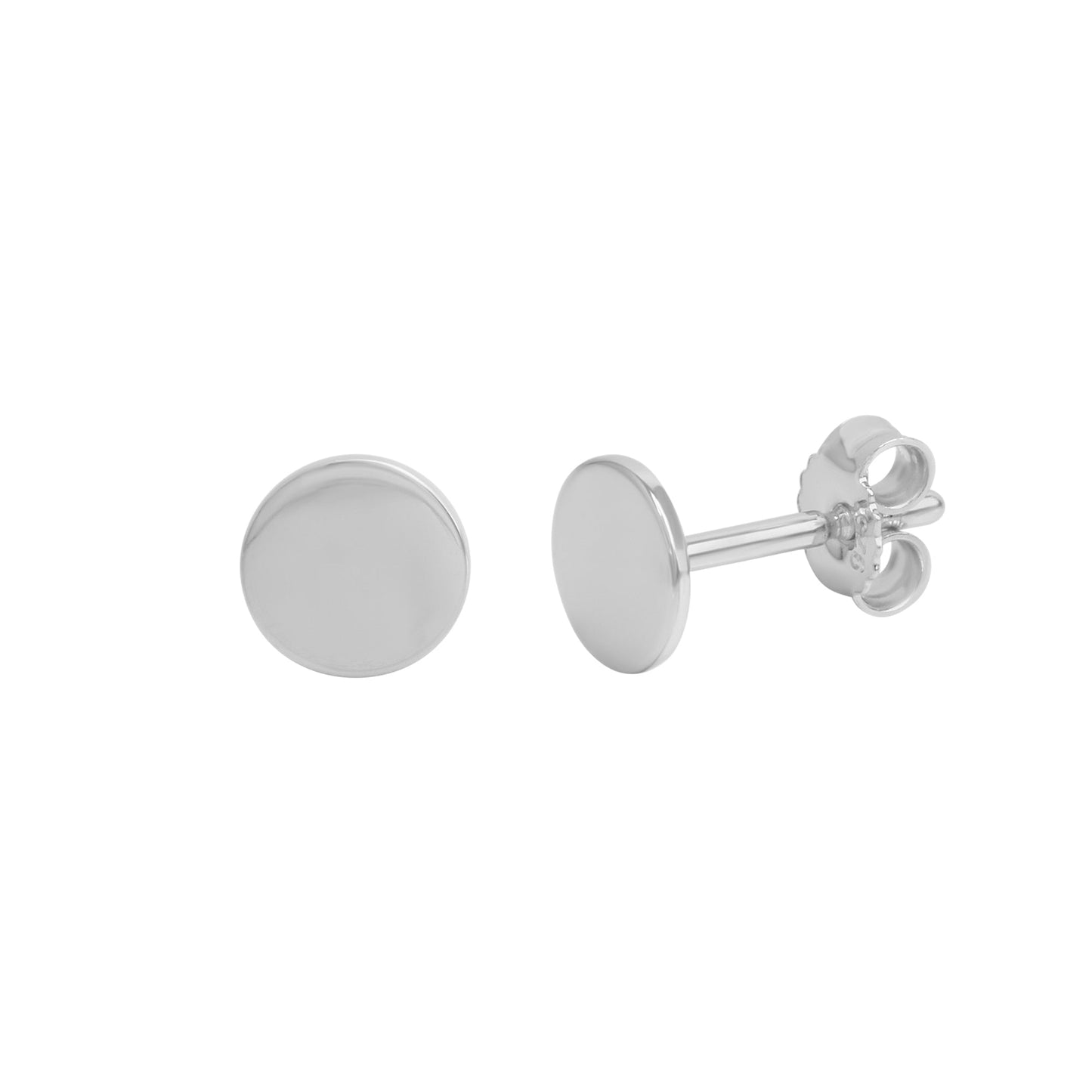 Ohrstecker 925/- Sterling Silber rhodiniert 1,0cm