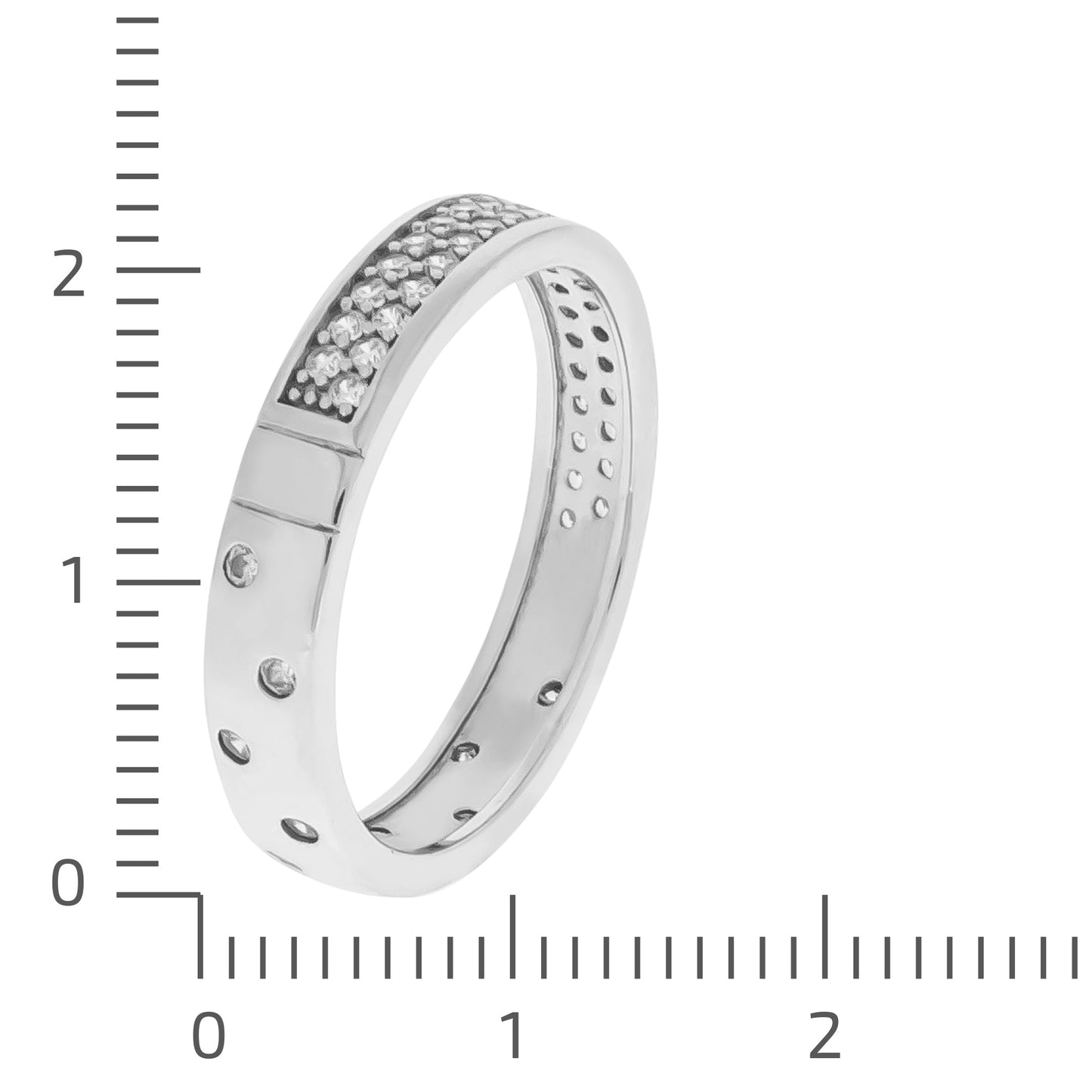 Ring 925/- Sterling Silber rhodiniert Zirkonia