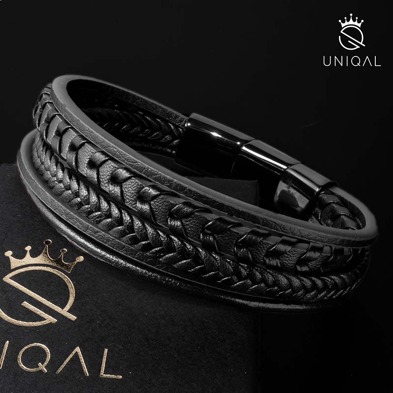 Lederarmband Herren ARMARA BLACK