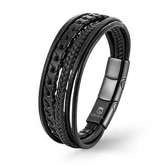 Lederarmband Herren ARMARA BLACK