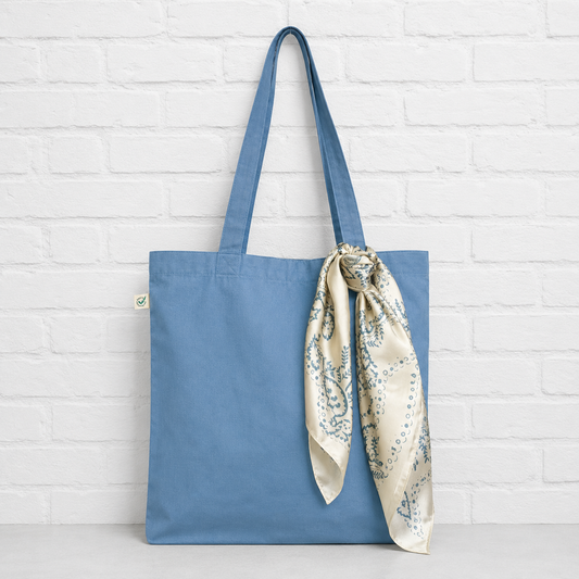 Organic Cotton Bag- Blue uni - 360°
