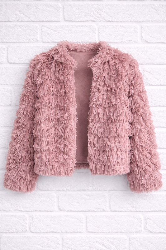 Faux-Fur-Fransenjacke – GENTLE SPRING