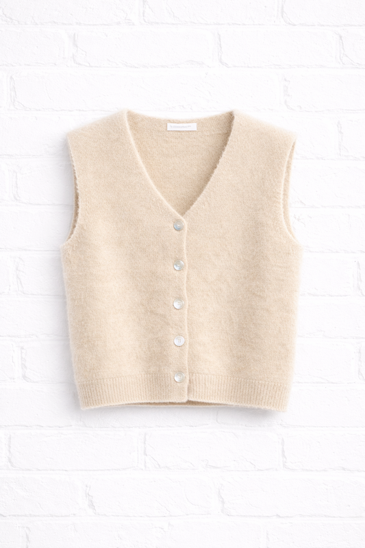 Nachhaltige Alpaka Strickweste in BIO QUALITÄT - GENTLE SPRING