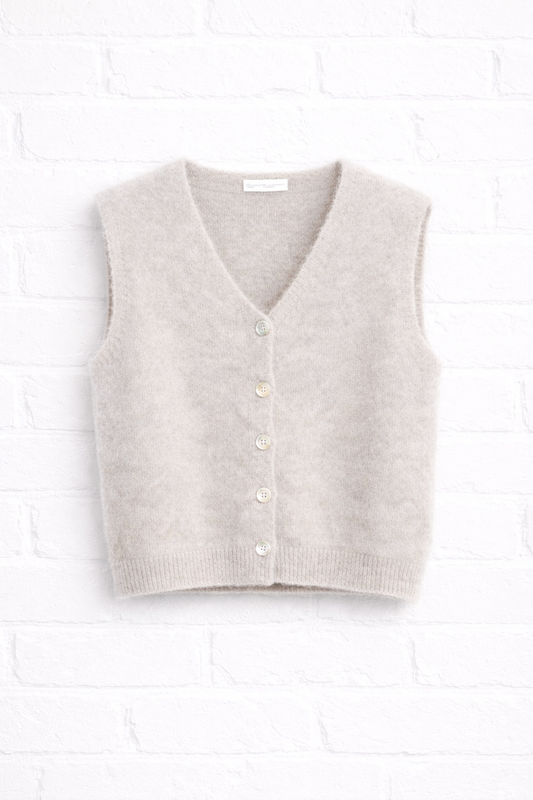 Nachhaltige Alpaka Strickweste in BIO QUALITÄT - GENTLE SPRING