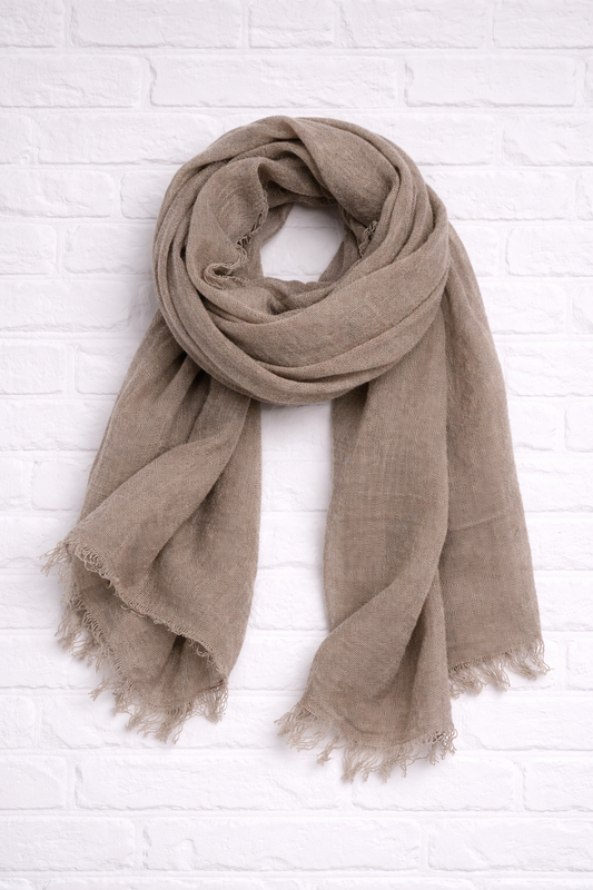 BOHO SCHAL- GREIGE - GENTLE SPRING