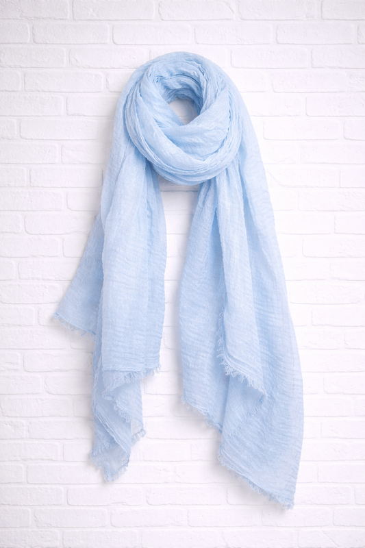BOHO SCHAL- Hellblau - PURE SUMMER