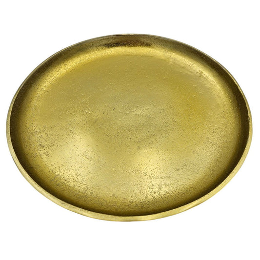 Dekoteller Gold Metall Teller Schale Dekotablett Kerzenteller Dekoschale Ø20cm