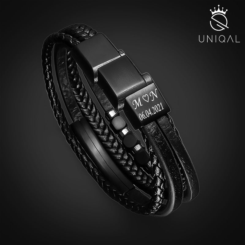 Lederarmband Herren BLACK ECLIPSE