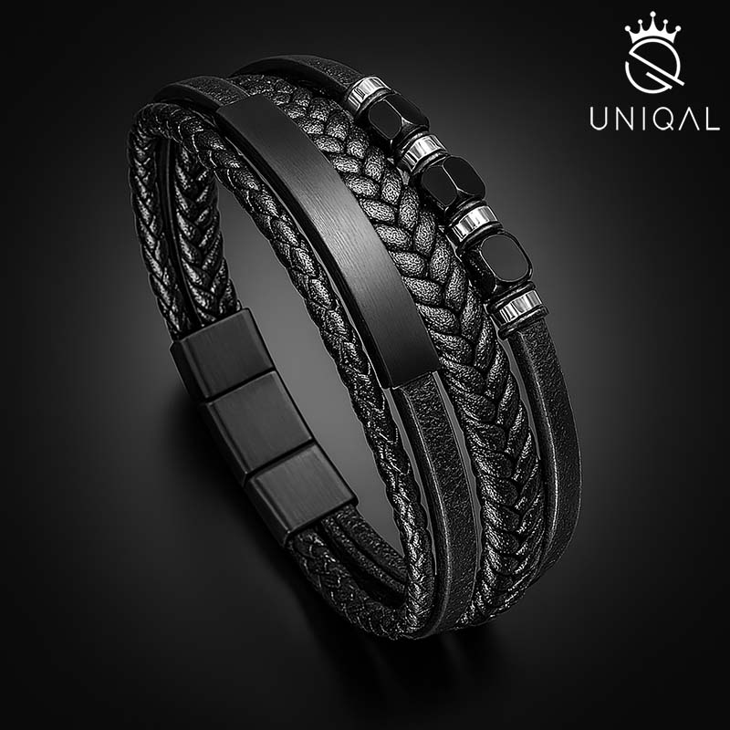 Lederarmband Herren BLACK ECLIPSE