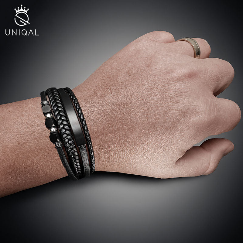 Lederarmband Herren BLACK ECLIPSE