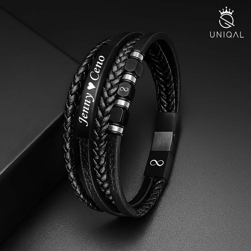 Lederarmband Herren BLACK ECLIPSE