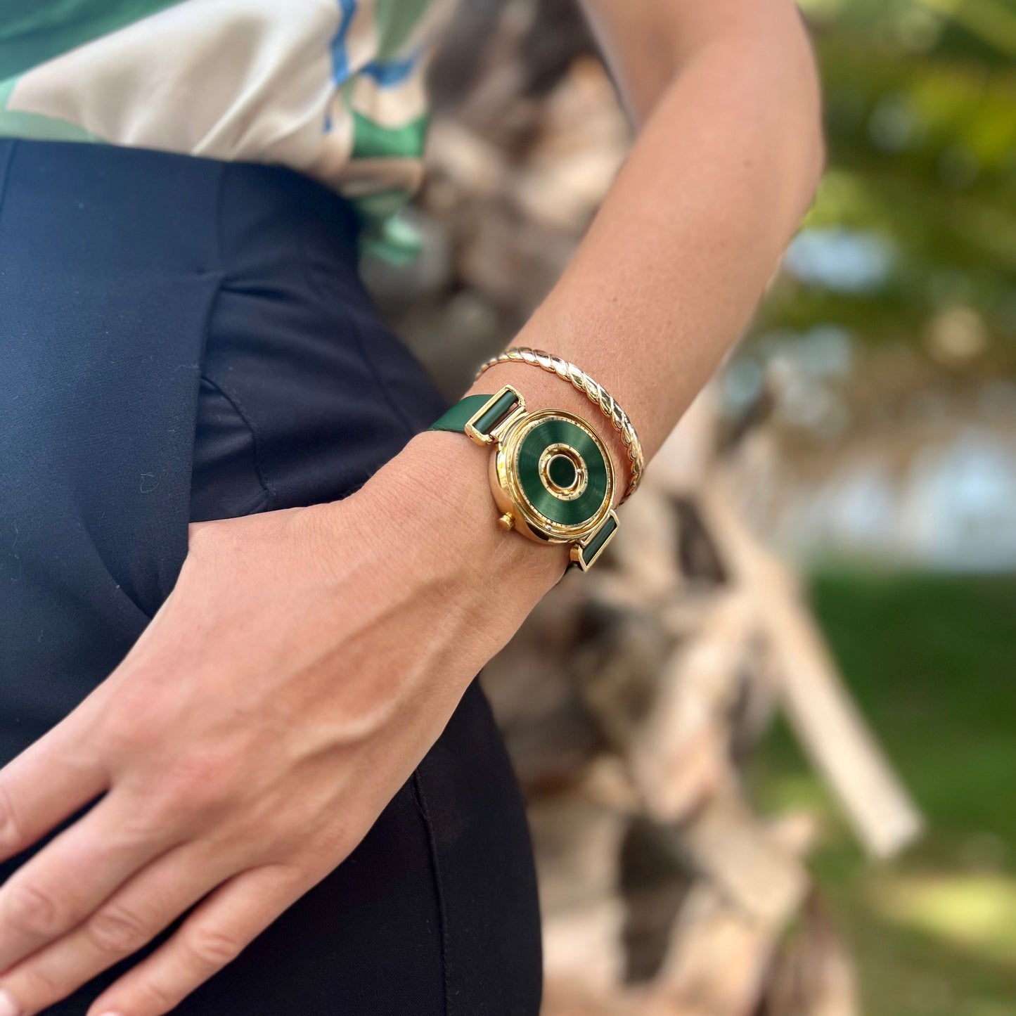 Damenuhr Bella Gold Green