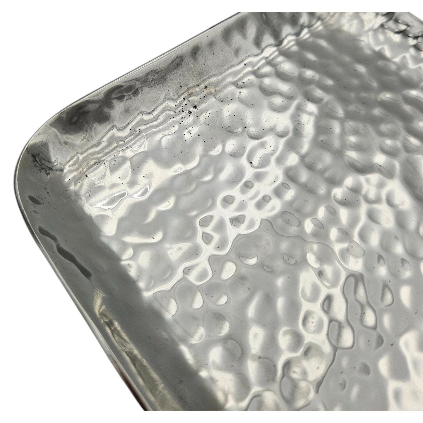 Dekotablett Dekoschale Metall silber Deko Tischdeko Schale Tablett 45 cm B-WARE