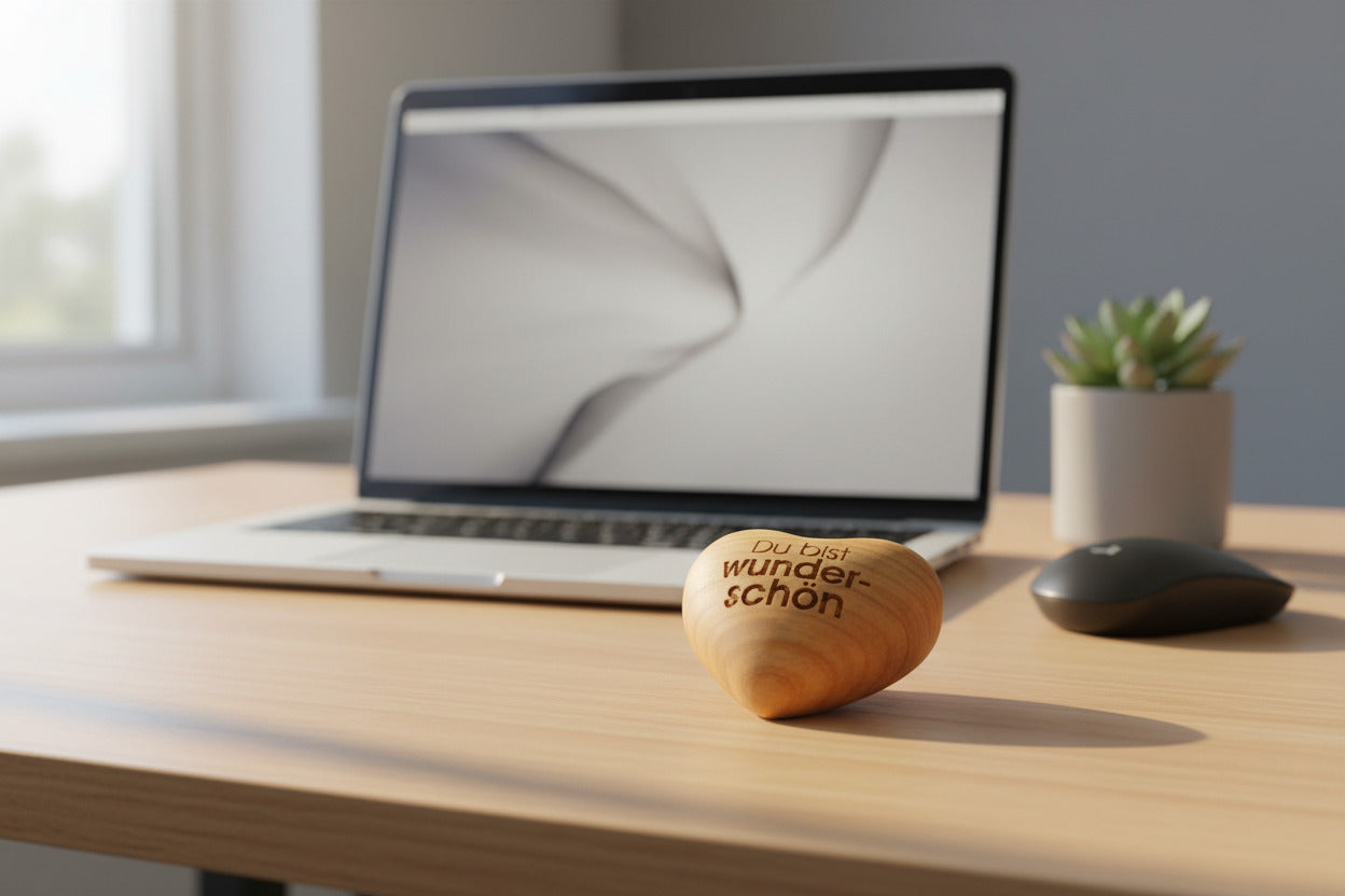 Thankgoods Holzherz Du bist wunderschön- Inspirierendes Geschenk mit Bedeutung