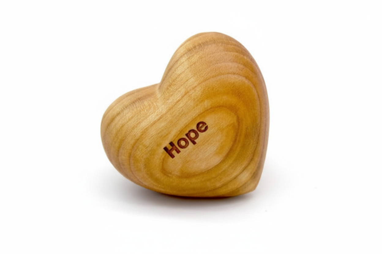 Thankgoods Holzherz Hope als Geschenk für Hoffnung zum Weitergeben. Ein herzliches Geschenk!