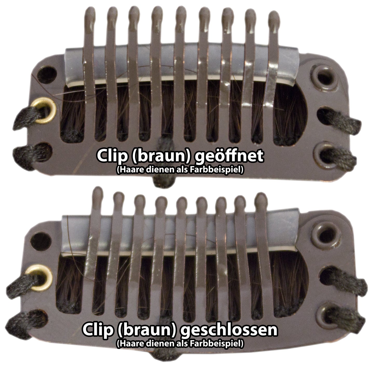 Clip-in Haar Extensions Haarverlängerung mit Echthaar, #06, Mittelbraun, 40 50 60+cm, BASIC, BIONORA