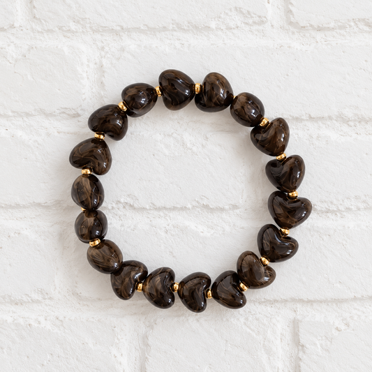 Armband „Espresso Hearts“ - VERDANT WINTER