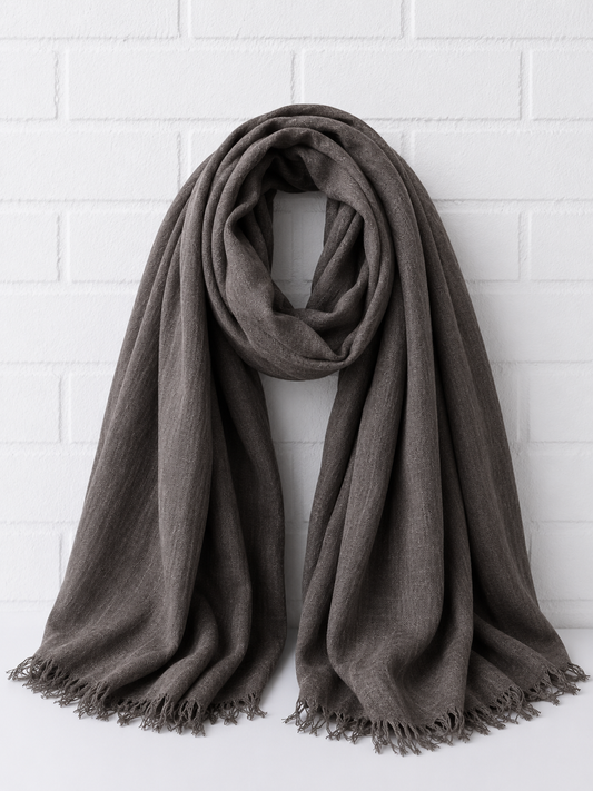 PURE & COZY SCHAL - Dark Taupe- 360°
