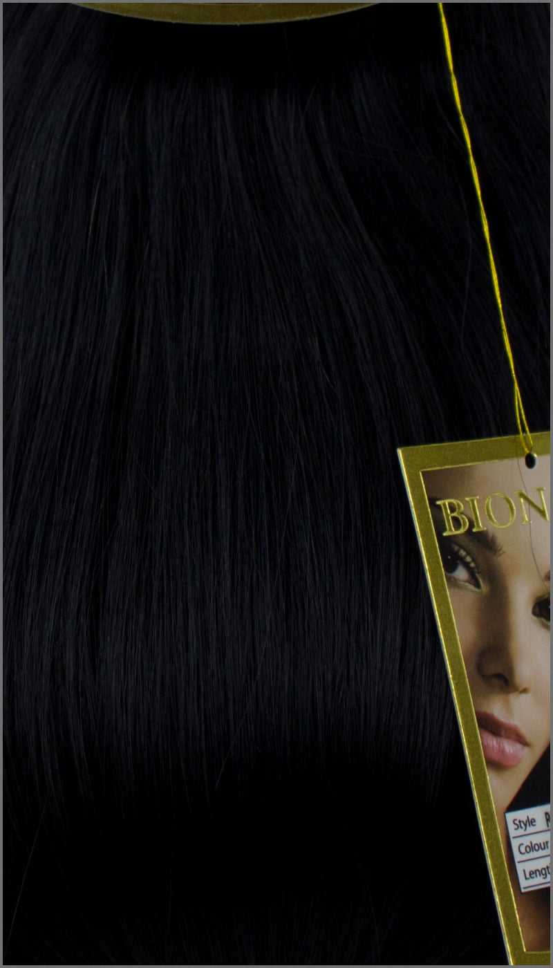 Clip-in Haar Extensions mit Echthaar, #01, Tiefschwarz, 40 50 60+cm,85-105g, PROFESSIONAL, BIONORA